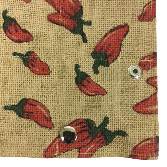 Chile Traditions Pepper Jute Collapsible Square Basket Display - Picture 4 of 6